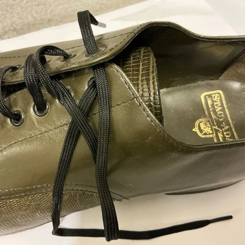 Stacy Adams Olive Men's Madison Cap Toe Oxford Leather Oxfords 10.5D